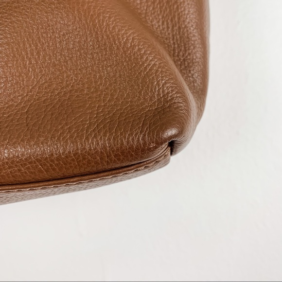 Cole Haan brown pebbled leather women’s tote bag with magnet button closure - Picture 6 of 8